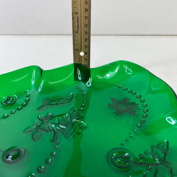 Set 2 Christmas Tree Shaped Plastic Serving Platters Green Clear - Picture 7 of 11